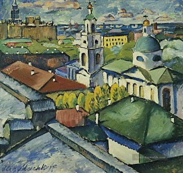 städtische Landschaft Werke - Ansicht von moskau myasnitsky bezirk 1913 Ilja Maschkow Stadtbild Stadtszenen